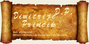 Dimitrije Princip vizit kartica
